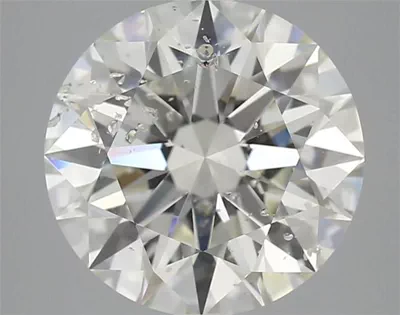 3.34ct J SI2 Rare Carat Ideal Cut Round Diamond