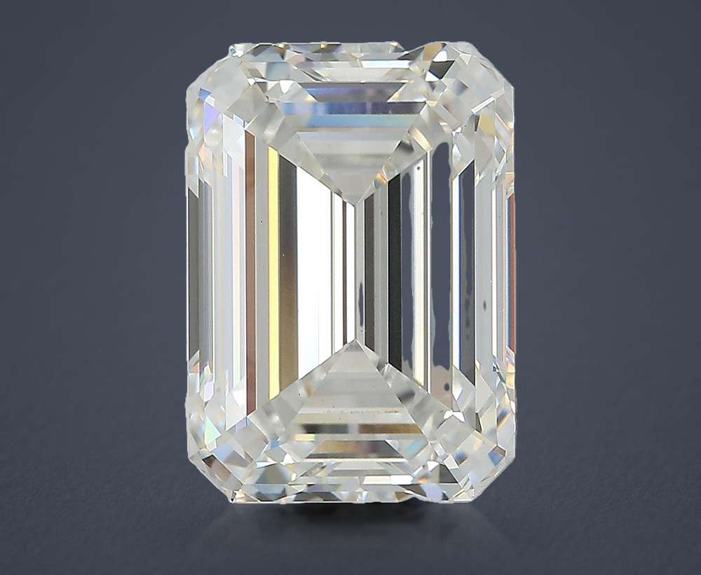 8.10ct F VS1 Rare Carat Ideal Cut Emerald Lab Grown Diamond