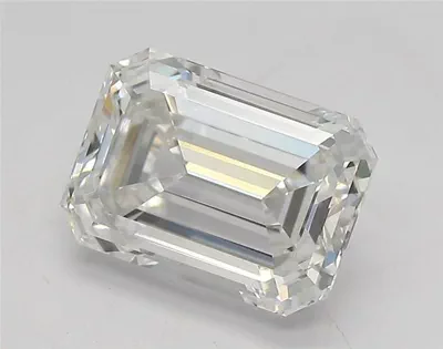 2.07ct F VVS2 Rare Carat Ideal Cut Emerald Lab Grown Diamond