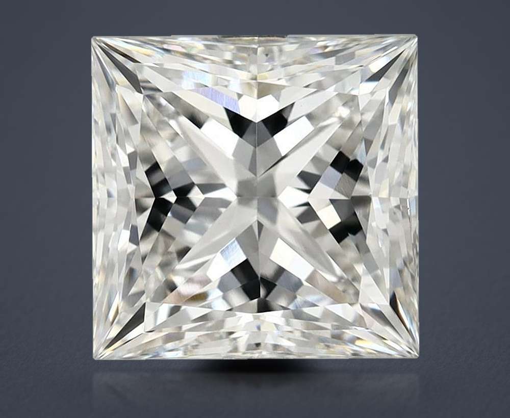 5.21ct F VS1 Rare Carat Ideal Cut Princess Lab Grown Diamond