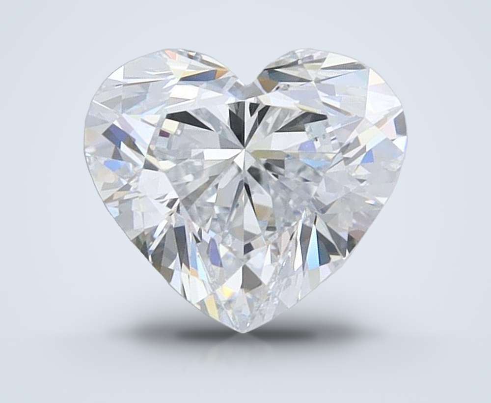 1.28ct E VVS2 Rare Carat Ideal Cut Heart Lab Grown Diamond