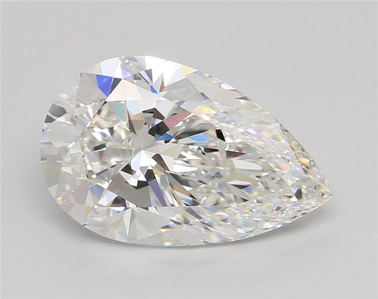 5.06ct F VVS2 Rare Carat Ideal Cut Pear Lab Grown Diamond