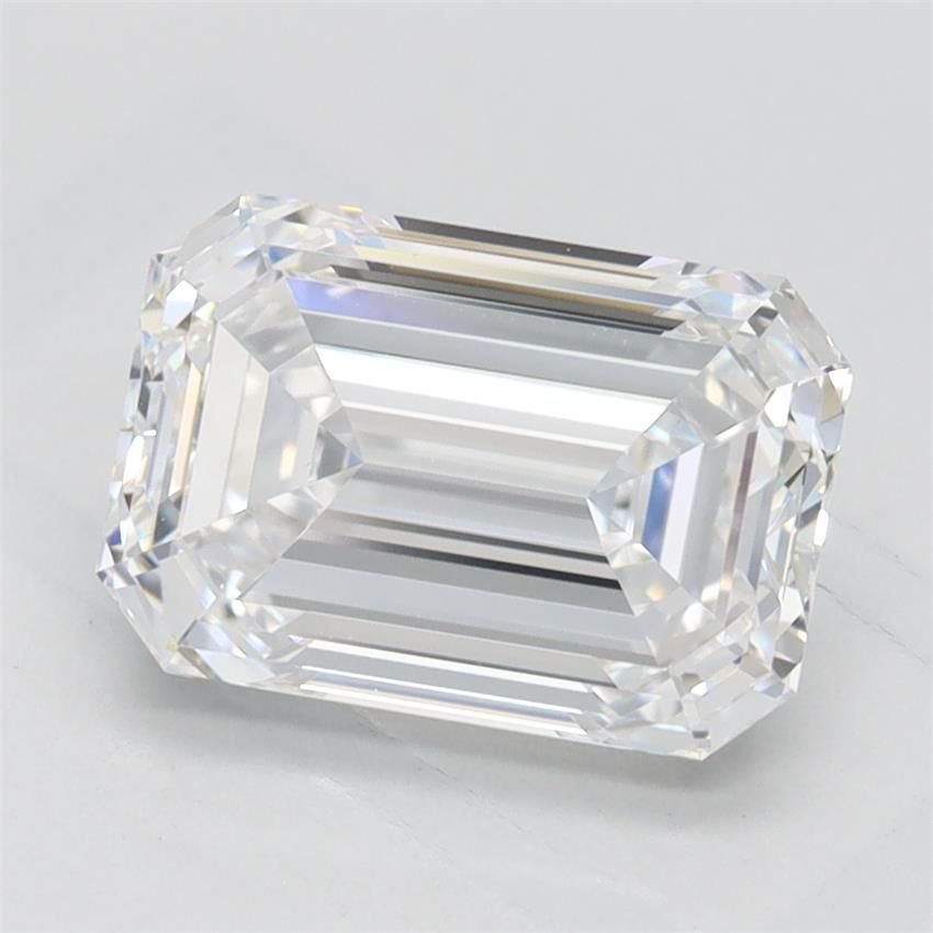 2.09ct F VVS2 Rare Carat Ideal Cut Emerald Lab Grown Diamond