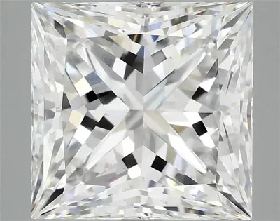 5.10ct F VS1 Rare Carat Ideal Cut Princess Lab Grown Diamond