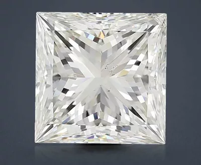 5.01ct K SI2 Rare Carat Ideal Cut Princess Diamond