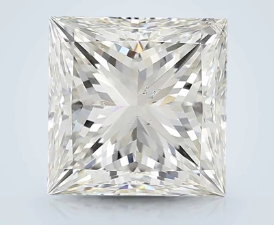 5.01ct K SI2 Rare Carat Ideal Cut Princess Diamond