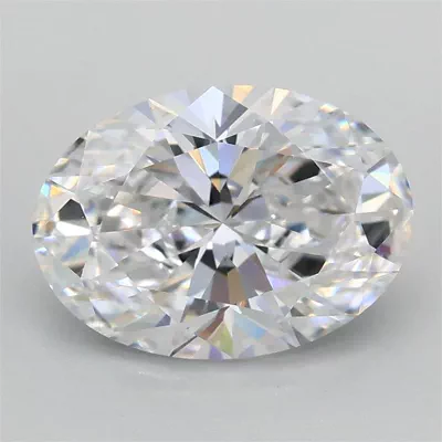 2.01ct D VVS2 Rare Carat Ideal Cut Oval Lab Grown Diamond