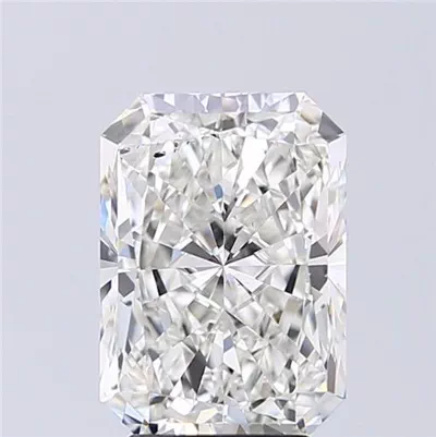3.21ct H SI1 Rare Carat Ideal Cut Radiant Diamond