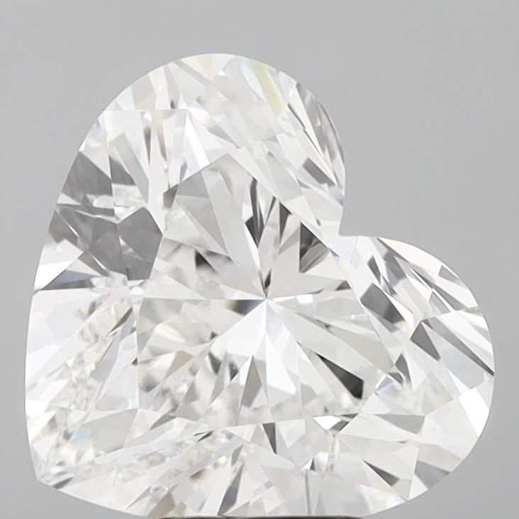6.02ct F VVS2 Rare Carat Ideal Cut Heart Lab Grown Diamond
