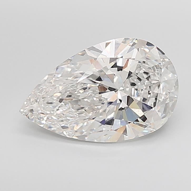 6.02ct F VS1 Rare Carat Ideal Cut Pear Lab Grown Diamond
