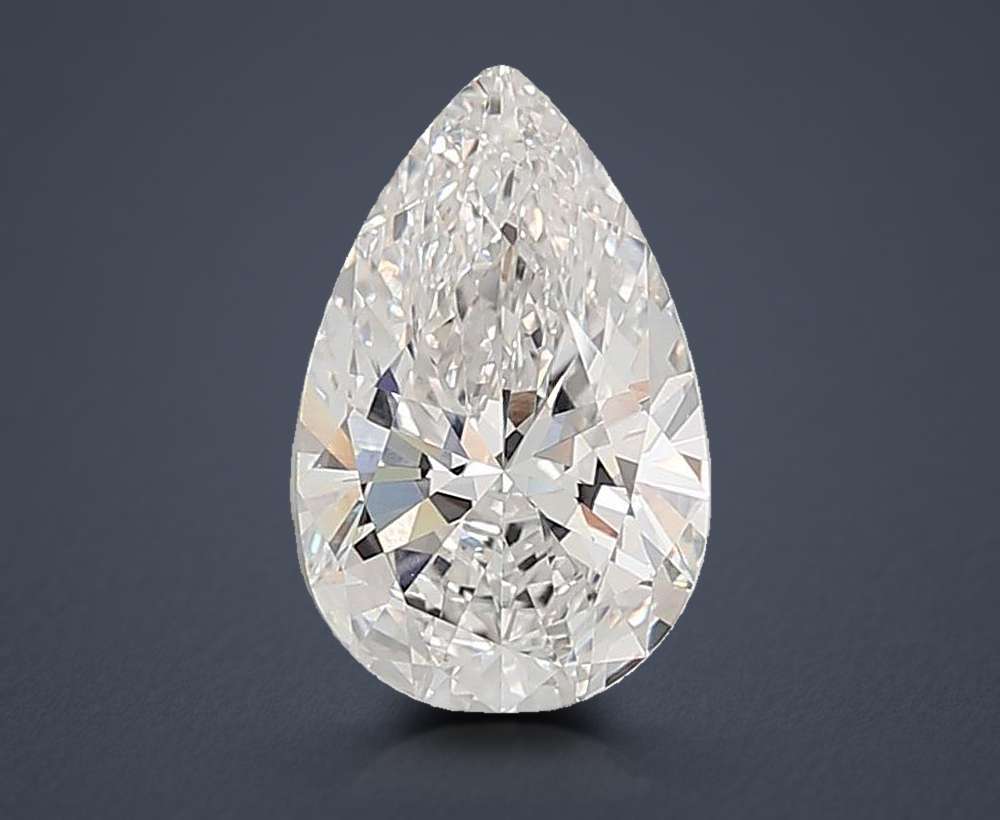 6.02ct F VS1 Rare Carat Ideal Cut Pear Lab Grown Diamond