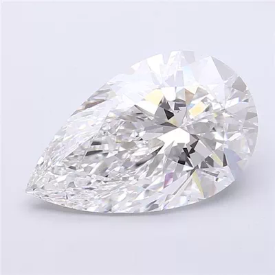 4.00ct D VS2 Rare Carat Ideal Cut Pear Lab Grown Diamond