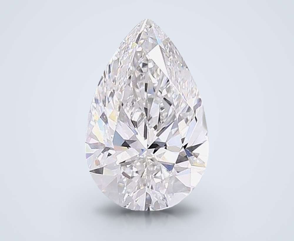 4.01ct F VVS2 Rare Carat Ideal Cut Pear Lab Grown Diamond
