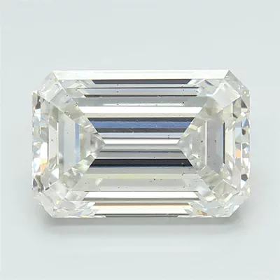 3.52ct F SI1 Rare Carat Ideal Cut Emerald Lab Grown Diamond