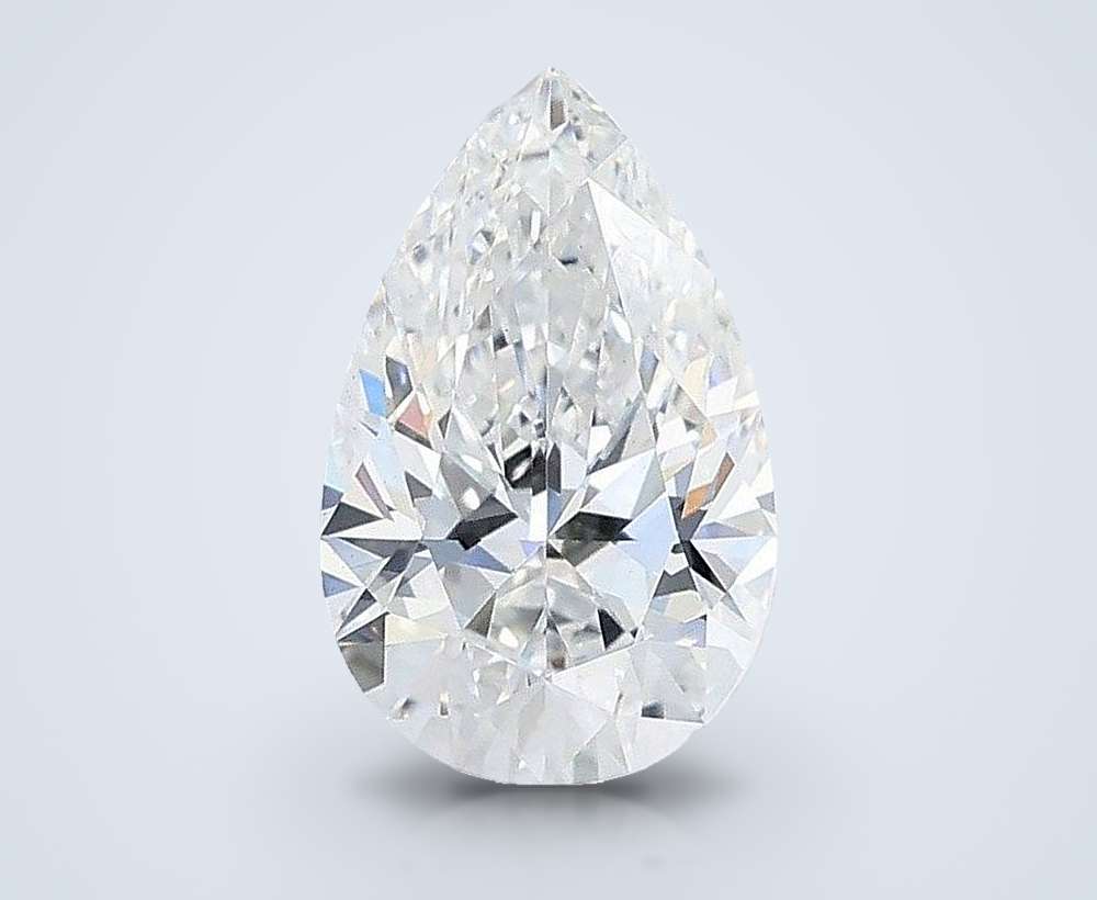 1.58ct D VS2 Rare Carat Ideal Cut Pear Lab Grown Diamond