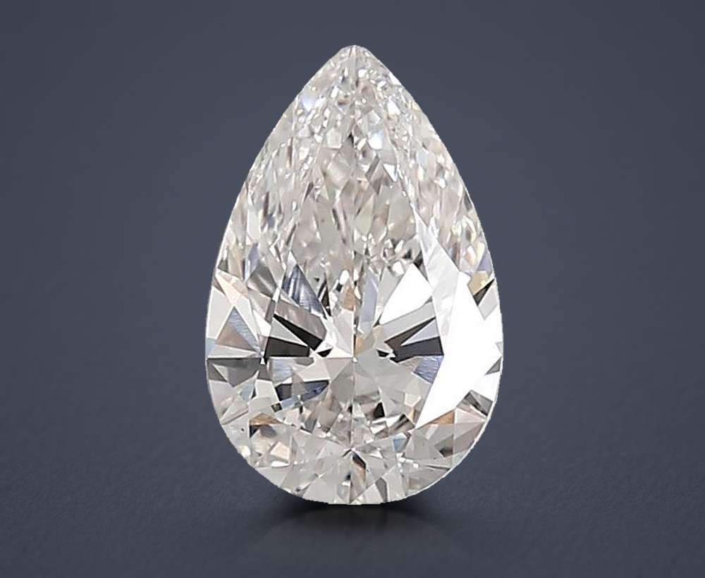 3.01ct F VS1 Rare Carat Ideal Cut Pear Lab Grown Diamond