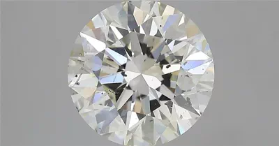3.01ct J SI2 Rare Carat Ideal Cut Round Diamond