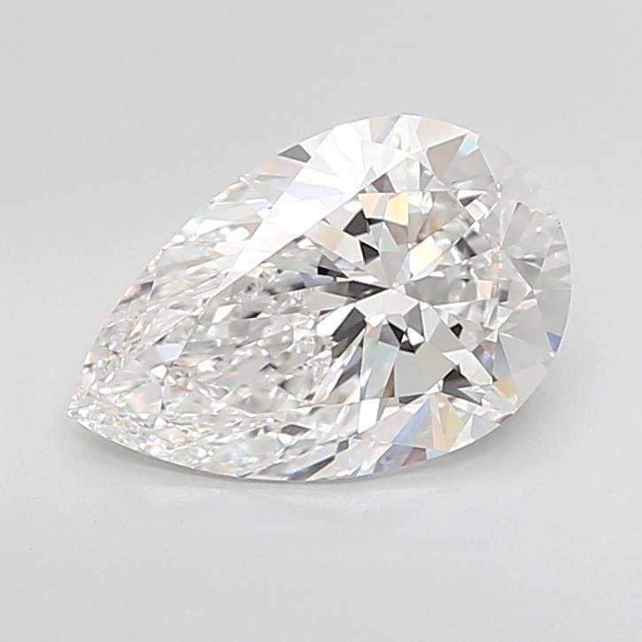 4.08ct F VVS2 Rare Carat Ideal Cut Pear Lab Grown Diamond