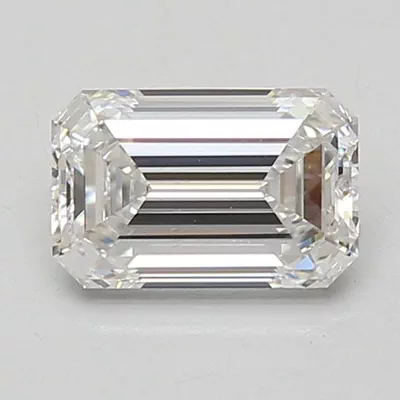 1.38ct D VVS2 Rare Carat Ideal Cut Emerald Lab Grown Diamond