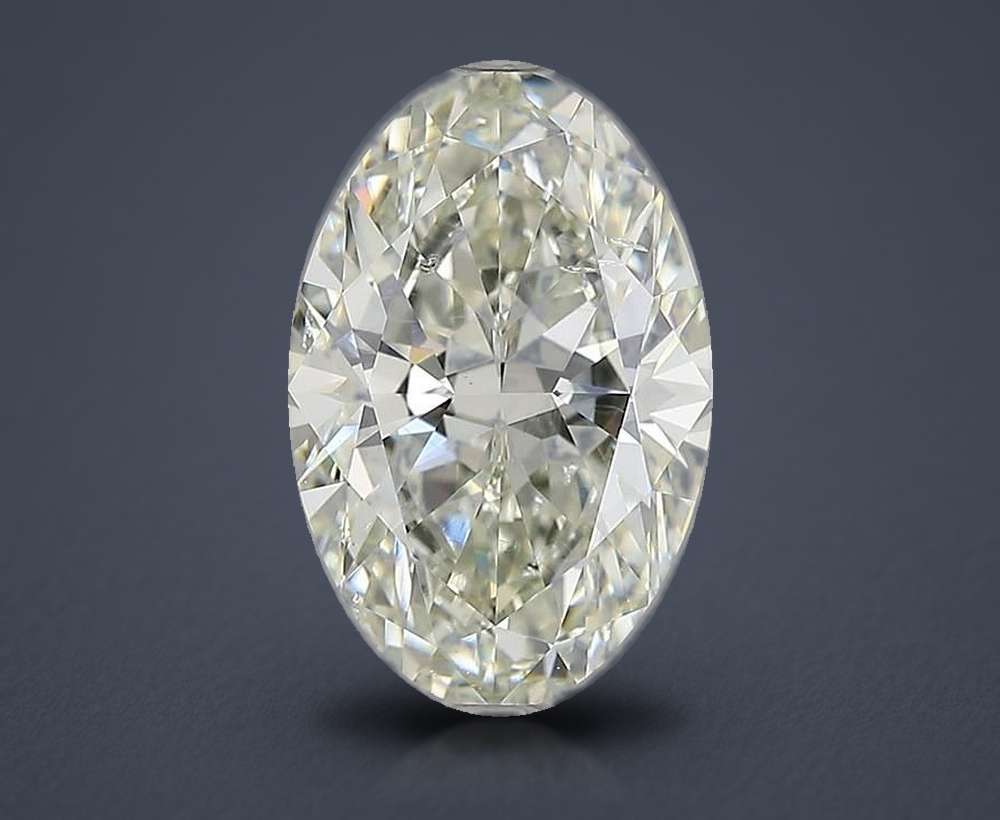3.01ct K SI2 Rare Carat Ideal Cut Oval Diamond