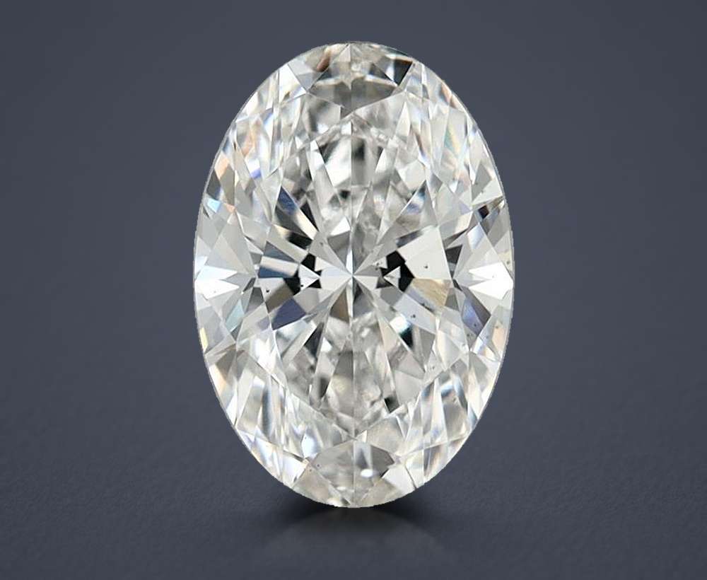 1.68ct F VS2 Rare Carat Ideal Cut Oval Lab Grown Diamond