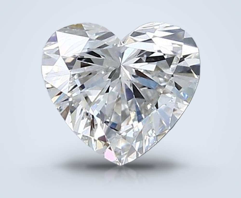 1.14ct F VS2 Rare Carat Ideal Cut Heart Lab Grown Diamond
