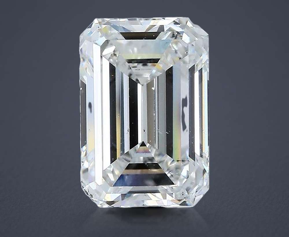 3.51ct F SI1 Very Good Cut Emerald Diamond