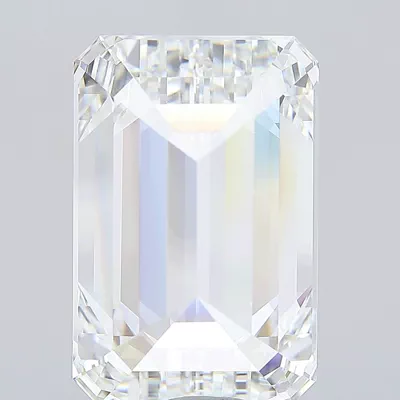 17.51ct F VVS2 Very Good Cut Emerald Lab Grown Diamond