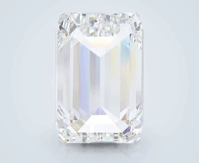 17.51ct F VVS2 Very Good Cut Emerald Lab Grown Diamond