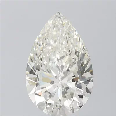 7.06ct H SI1 Rare Carat Ideal Cut Pear Diamond