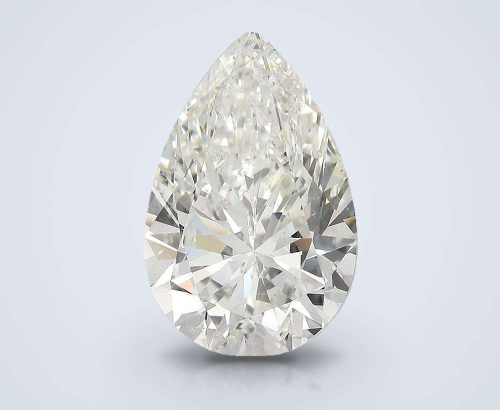 7.06ct H SI1 Rare Carat Ideal Cut Pear Diamond