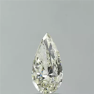 3.01ct J SI2 Rare Carat Ideal Cut Pear Diamond