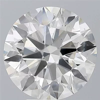 5.01ct I SI2 Rare Carat Ideal Cut Round Diamond
