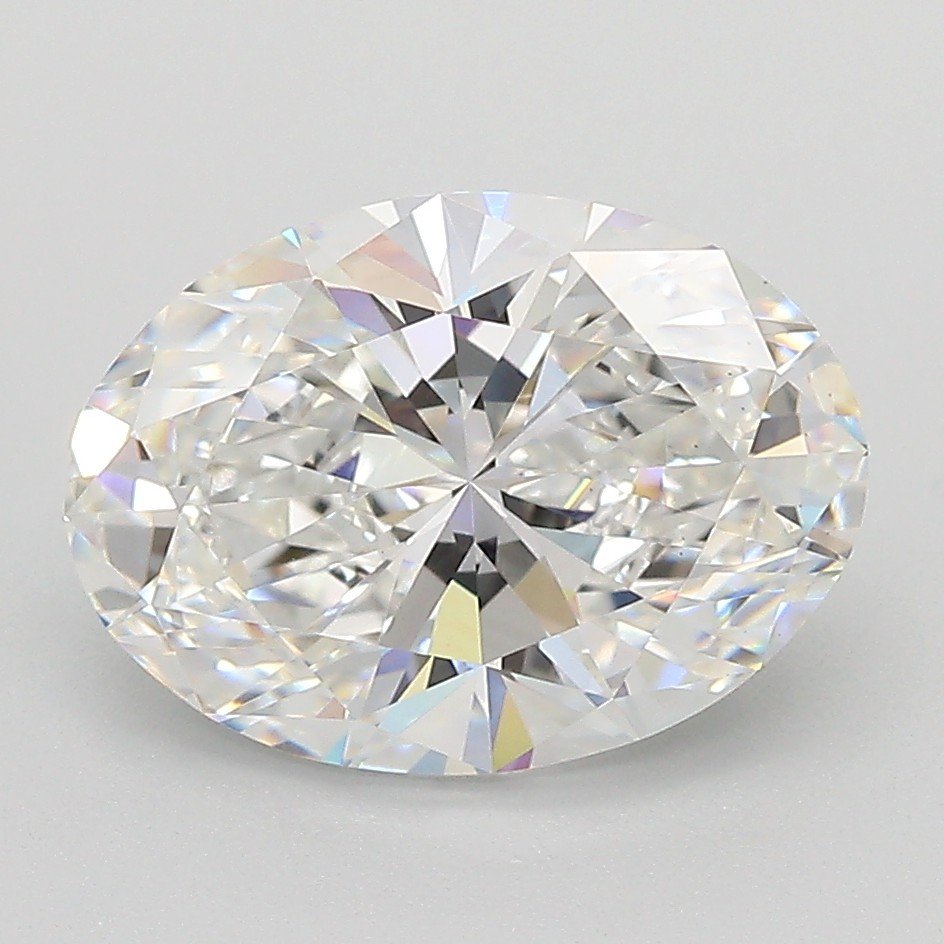 3.09ct E VS1 Rare Carat Ideal Cut Oval Lab Grown Diamond