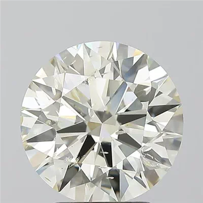 3.01ct K SI2 Rare Carat Ideal Cut Round Diamond