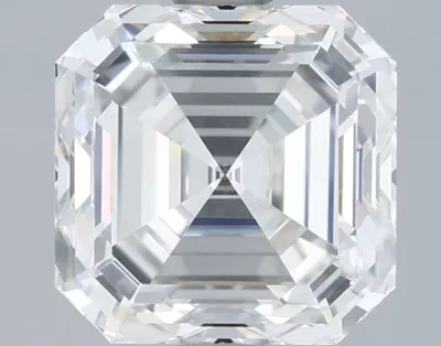 2.05ct H VS2 Rare Carat Ideal Cut Asscher Diamond