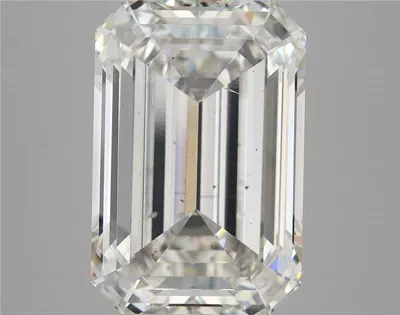 8.27ct G SI1 Rare Carat Ideal Cut Emerald Lab Grown Diamond