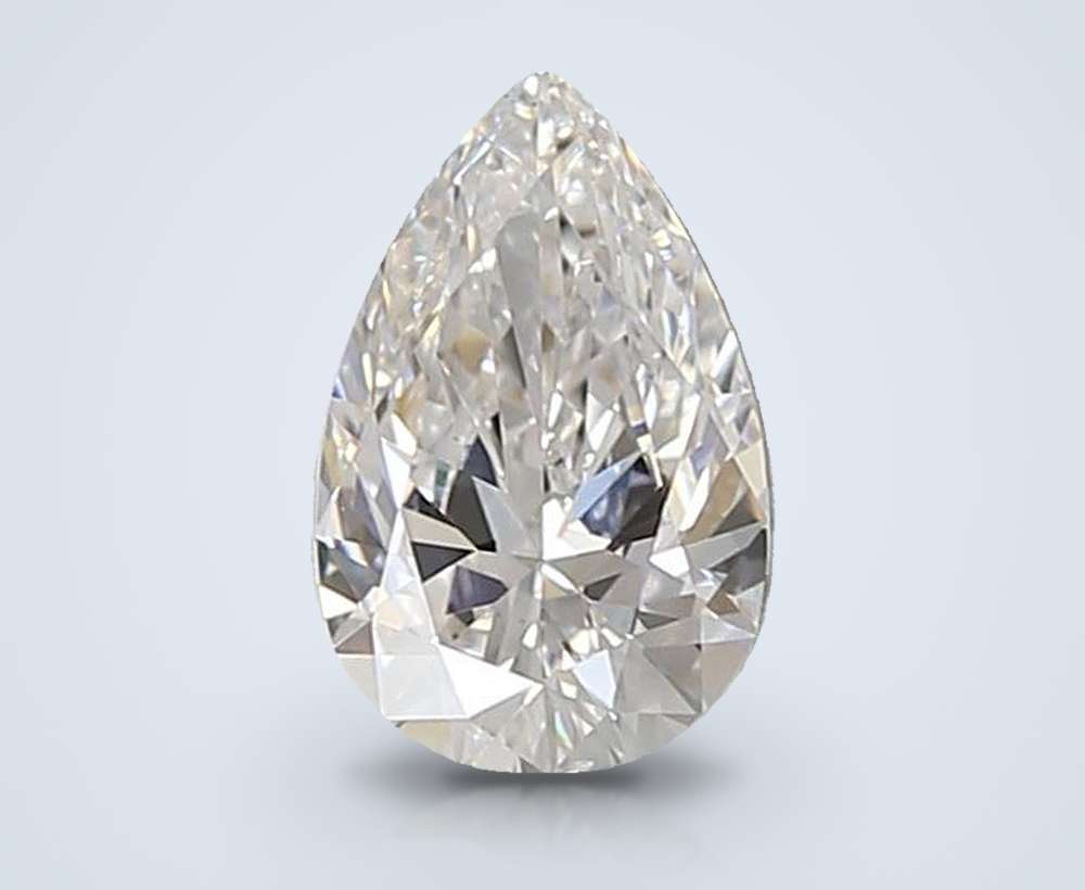 0.91ct E VS2 Rare Carat Ideal Cut Pear Lab Grown Diamond