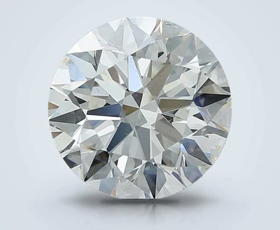 3.73ct J SI2 Rare Carat Ideal Cut Round Diamond