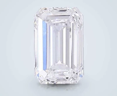 2.09ct D VS2 Rare Carat Ideal Cut Emerald Lab Grown Diamond