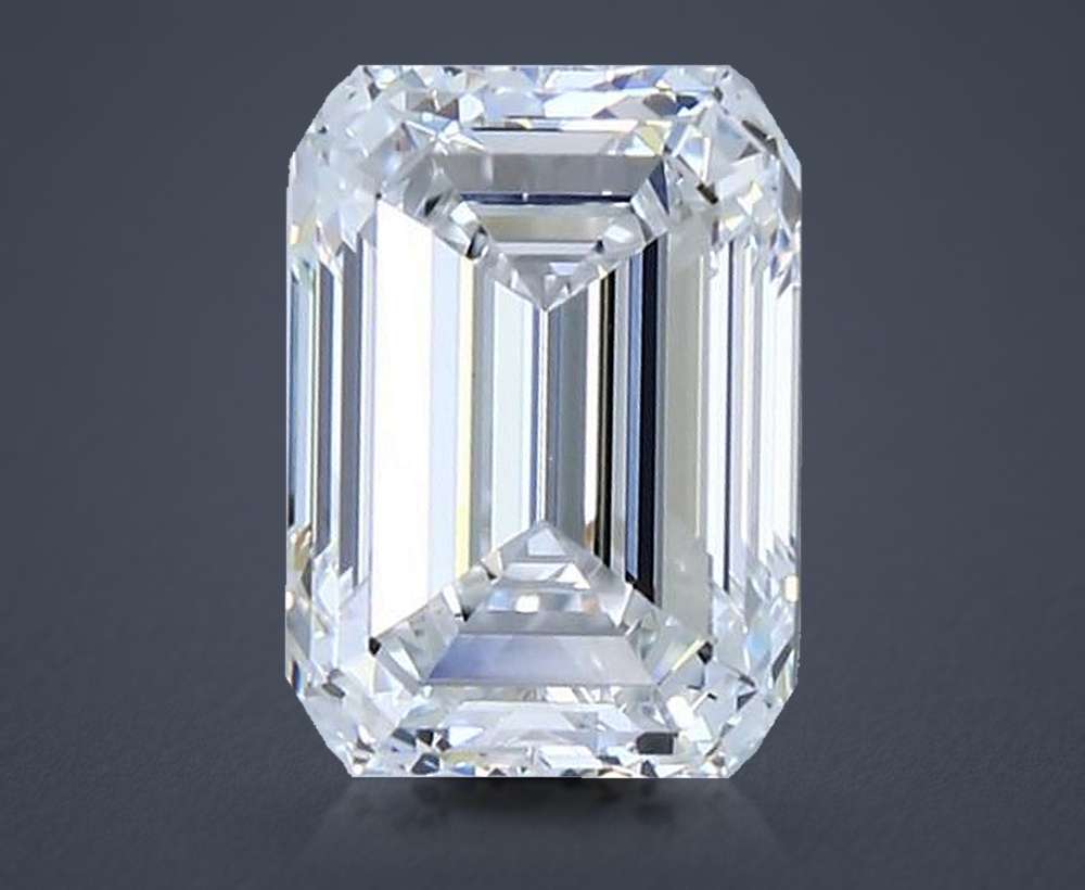 2.51ct D VS1 Rare Carat Ideal Cut Emerald Diamond