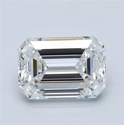 3.01ct E VS2 Rare Carat Ideal Cut Emerald Diamond
