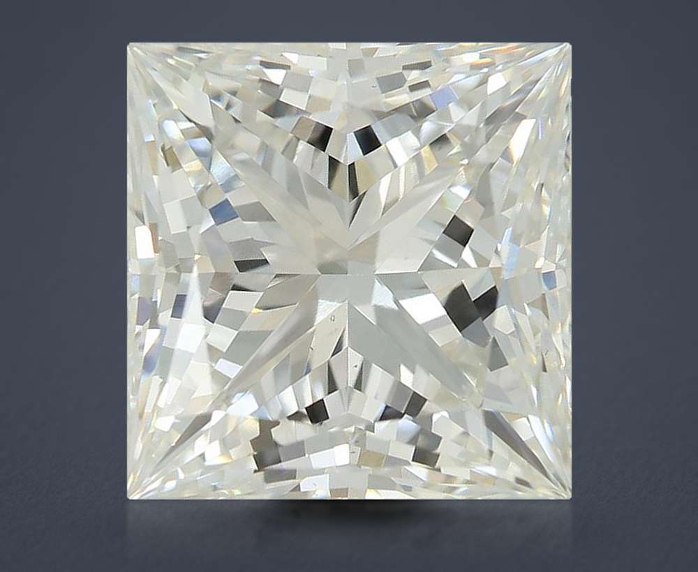 5.42ct F VS2 Rare Carat Ideal Cut Princess Lab Grown Diamond