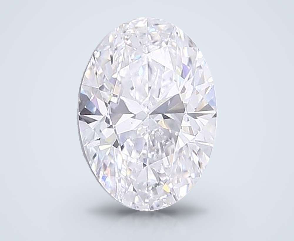 2.04ct D VS1 Rare Carat Ideal Cut Oval Lab Grown Diamond