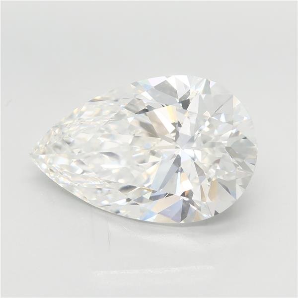 6.06ct E VVS2 Rare Carat Ideal Cut Pear Lab Grown Diamond
