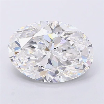 3.01ct D VS2 Rare Carat Ideal Cut Oval Lab Grown Diamond