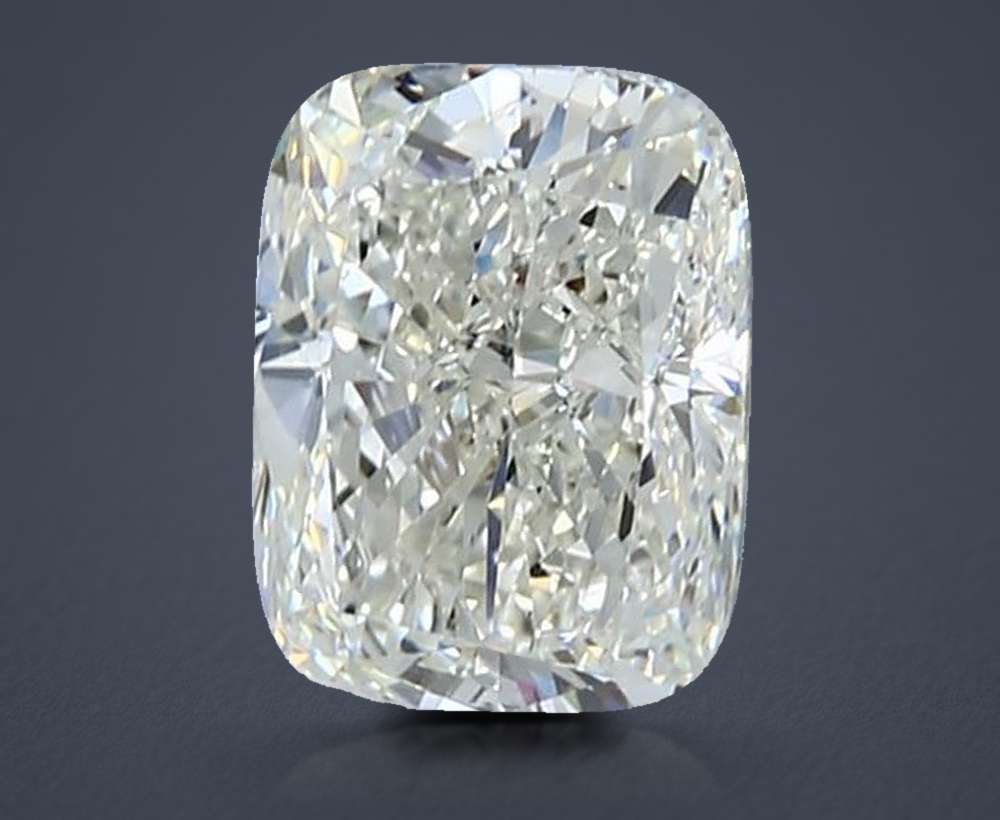 2.01ct K SI1 Rare Carat Ideal Cut Cushion Diamond