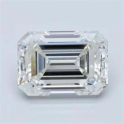 3.03ct I VS1 Rare Carat Ideal Cut Emerald Diamond