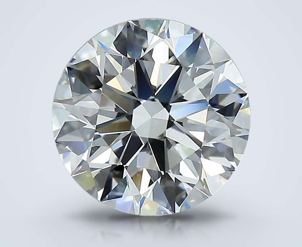 2.76ct F VVS2 Rare Carat Ideal Cut Round Diamond