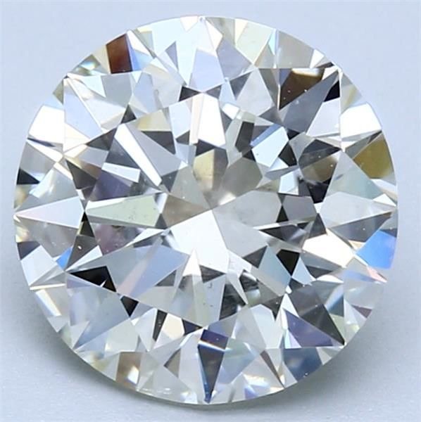 2.70ct K SI2 Rare Carat Ideal Cut Round Diamond
